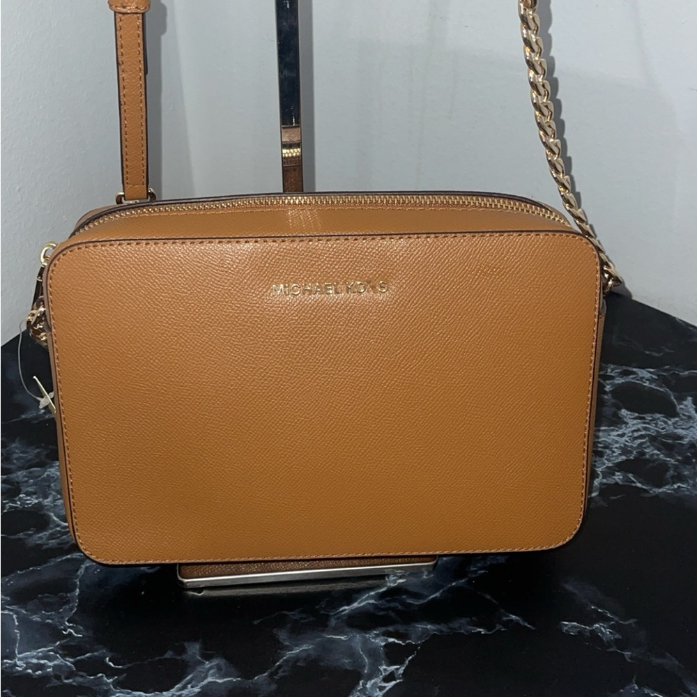 MICHAEL KORS Crossbody Bag JS Large Saffiano Leather Acorn NEW - Minor Damage - Picture 6 of 12